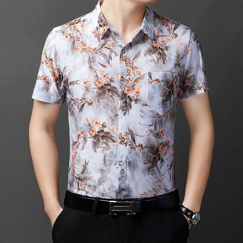 Andrei Fiori Laahana Collection - Short Sleeve Button-Up Shirt