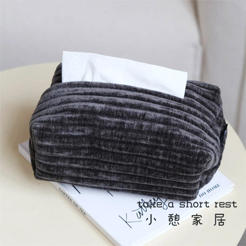 Carrey Corduroy Tissue Holder