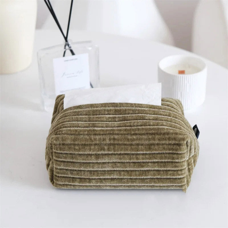 Carrey Corduroy Tissue Holder