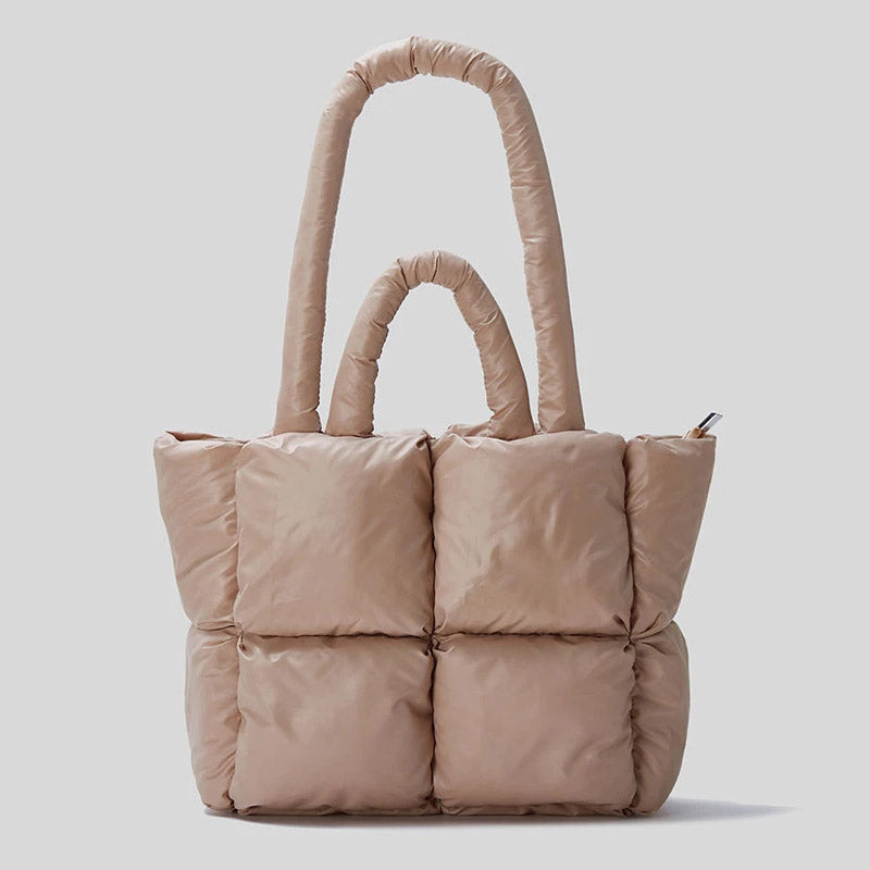 Saffiano Quilted Satin Tote