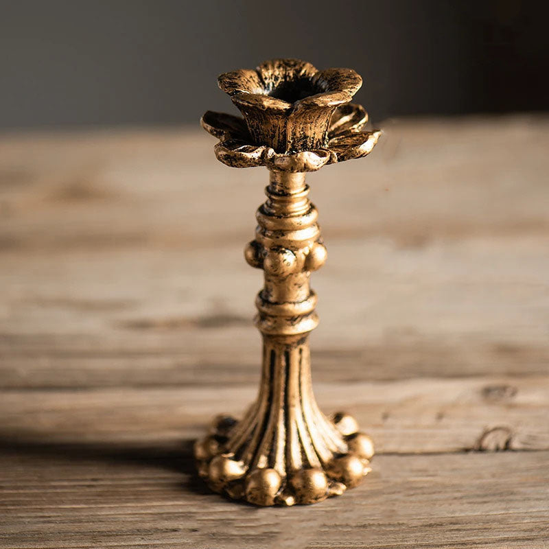 Bronzed French Candlestick Holder