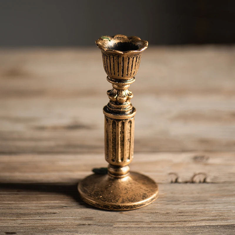 Bronzed French Candlestick Holder