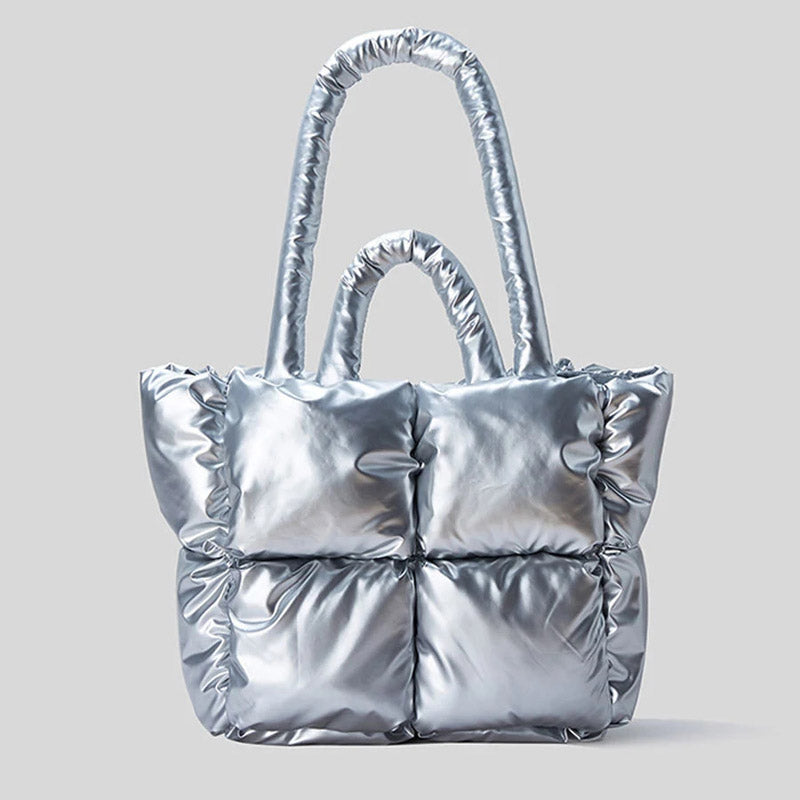 Saffiano Quilted Satin Tote